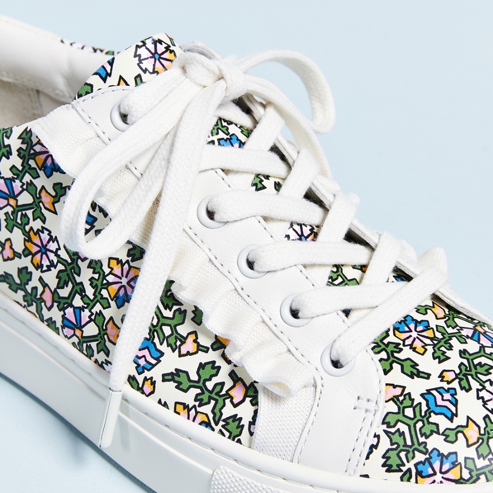 NEW Tory Burch Sport Ruffle Floral Tennis Sneaker - Picture 6 of 7